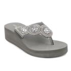 Olivia Miller Mariella Women's Wedge Sandals, Girl's, Size: 10, Light Grey