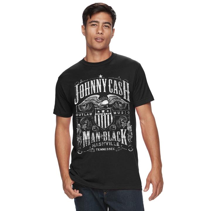 Men's Johnny Cash Tee, Size: Medium, Black