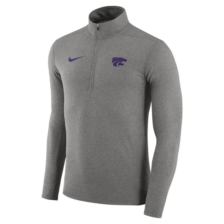 Men's Nike Kansas State Wildcats Dri-fit Element Pullover, Size: Large, Gray