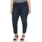 Plus Size Croft & Barrow&reg; Skinny Ankle Jeans, Women's, Size: 22 W, Dark Blue