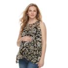 Maternity A:glow Print Swing Tank, Women's, Size: Xxl-mat, Gold