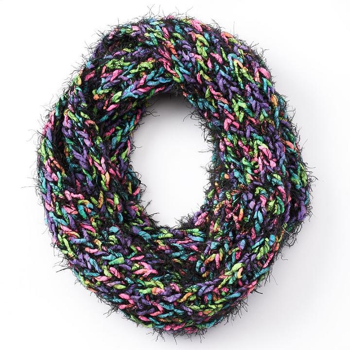 Girls So&reg; Space-dyed Infinity Scarf, Girl's, Black