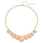 Mudd&reg; Peach Graduated Teardrop Necklace, Women's, Gold