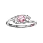 Survivor Collection Sue Topaz 3-stone Bypass Ring, Women's, Size: 8, Pink