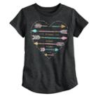 Toddler Girl Jumping Beans&reg; Be Happy Be Kind Be You Glitter Heart & Arrows Graphic Tee, Size: 5t, Orange