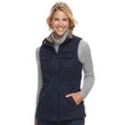 Women's Sonoma Goods For Life&trade; Sherpa Utility Vest, Size: Large, Blue (navy)