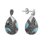 Le Vieux Marcasite Silver-plated Teardrop Earrings, Women's, White