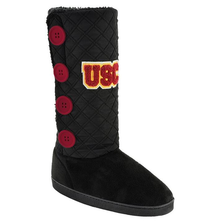 Women's Usc Trojans Button Boots, Size: Small, Black