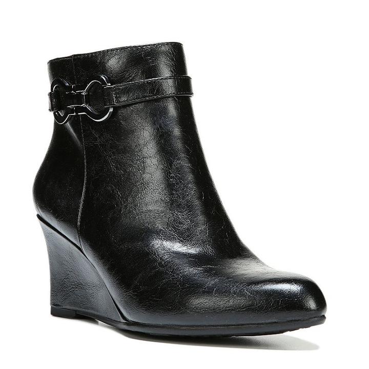 Lifestride Velocity Rebel Women's Wedge Ankle Boots, Size: Medium (8.5), Black