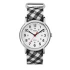 Timex Women's Weekender Gingham Watch, Size: Medium, Black
