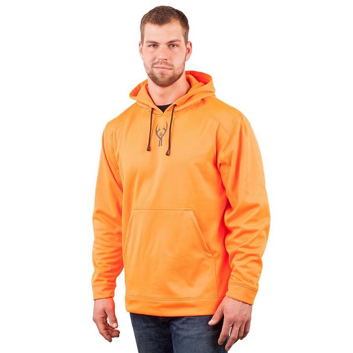 Men's Huntworth Lifestyle Performance Fleece Hooded Sweatshirt, Size: Medium, Orange