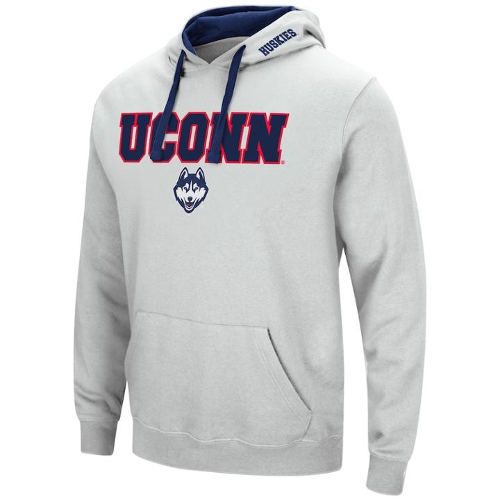 Men's Uconn Huskies Pullover Fleece Hoodie, Size: Medium, Dark Blue