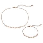 Lc Lauren Conrad Openwork Link Choker Necklace & Bracelet Set, Girl's, Light Pink