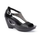 Andrew Geller Arana Women's Wedge Sandals, Size: Medium (7.5), Black