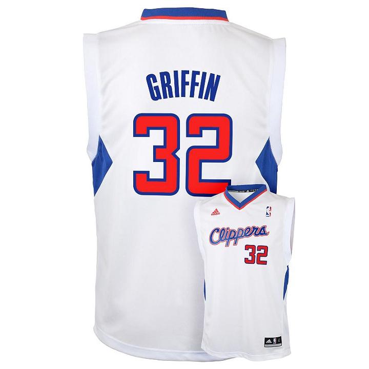 Boys 8-20 Adidas Los Angeles Clippers Blake Griffin Nba Replica Jersey, Boy's, Size: S(8), White