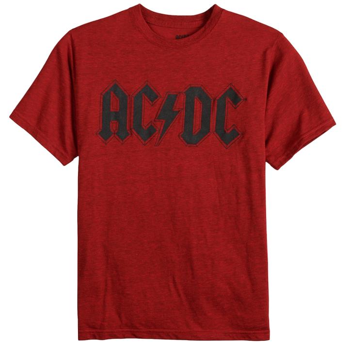 Boys 8-20 Ac/dc Tee, Size: Large, Red