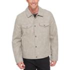Men's Levi's Faux-leather Trucker Jacket, Size: Xl, Med Grey