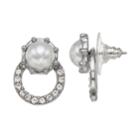 Simply Vera Vera Wang Doorknocker Nickel Free Drop Earrings, Women's, White