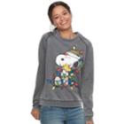 Juniors' Snoopy Christmas Lights Sweatshirt, Teens, Size: Medium, Black