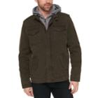 Men's Levi's&reg; Hooded Military Trucker Jacket, Size: Xl, Dark Brown