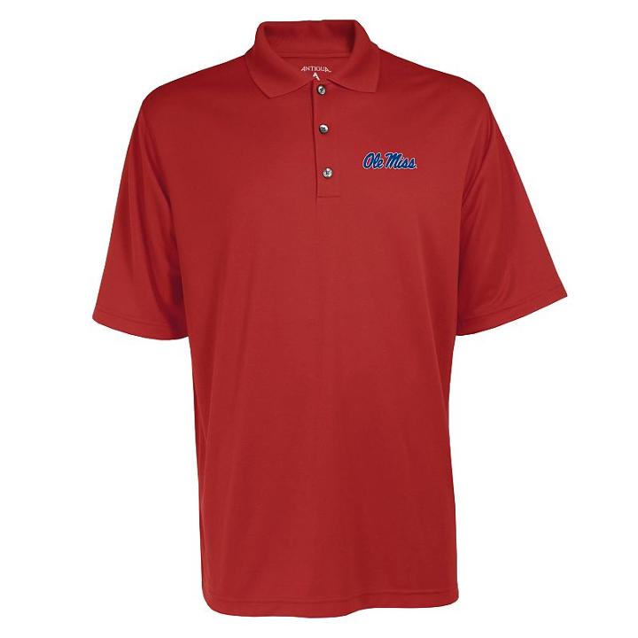 Men's Ole Miss Rebels Exceed Desert Dry Xtra-lite Performance Polo, Size: Large, Red