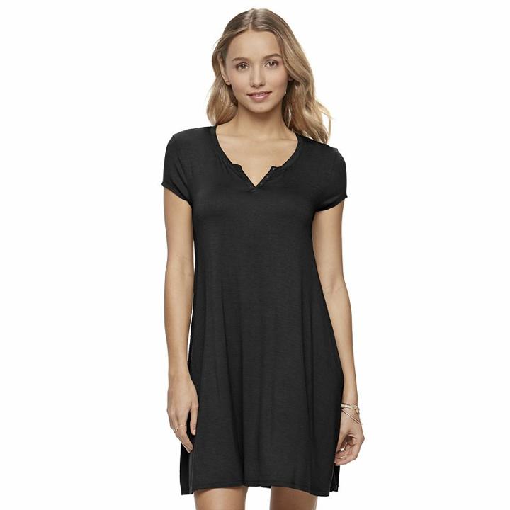 Juniors' So&reg; Solid Swing Dress, Girl's, Size: Large, Black