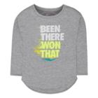 Girls 4-6x Nike Gray Been There Won That Curved High-low Graphic Tee, Girl's, Size: 6x, Grey Other