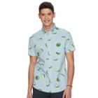 Men's Urban Pipeline&reg; Maxflex Print Button-down Shirt, Size: Xxl, Med Blue