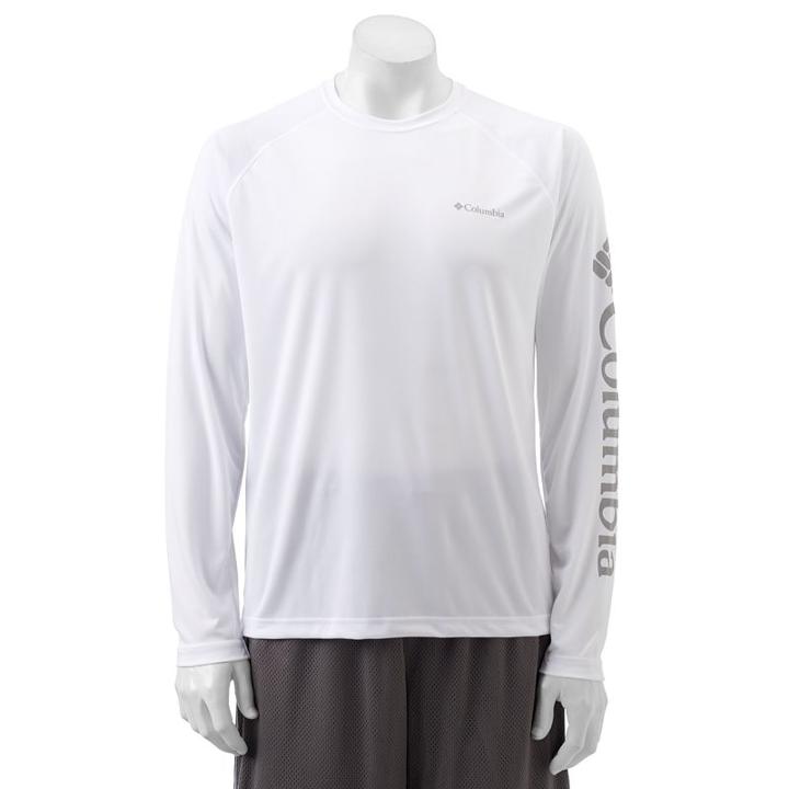 Men's Columbia Omni-wick Fork Stream Tee, Size: Small, White
