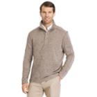 Men's Van Heusen Classic-fit Button Mockneck Fleece Sweater, Size: Medium, Med Brown