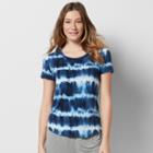 Women's Sonoma Goods For Life&trade; Everyday Essential Tie-dye Lounge Tee, Size: Xxl, Dark Blue