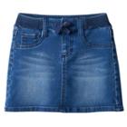 Girls 4-12 Sonoma Goods For Life&trade; Ribbed Waist Jean Skort, Girl's, Size: 10, Med Blue