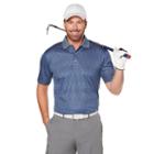 Men's Grand Slam Regular-fit Space-dyed Jacquard Performance Golf Polo, Size: Large, Blue (navy)