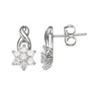Forever Classic 5/8 Carat T.w. Lab-created Moissanite Cluster Earrings, Women's, White