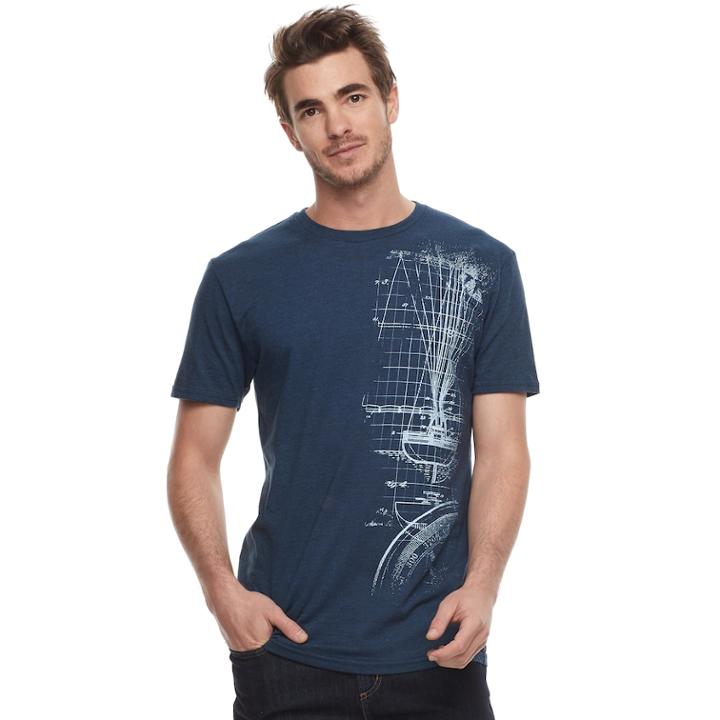 Men's Apt. 9&reg; Seaside Graphic Tee, Size: Xxl, Blue