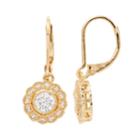 Napier Cubic Zirconia Flower Drop Earrings, Women's, Gold