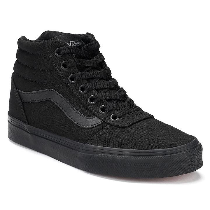 Vans Ward Hi Women's Canvas Skate Shoes, Size: 9, Black