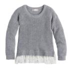 Girls 7-16 & Plus Size Pink Republic Tulle Hem Metallic Sweater, Size: Xl, Grey Other