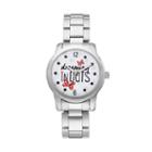 Disney's Minnie Mouse Dreaming In Dots Women's Stainless Steel Watch, Grey