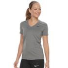 Women's Nike Training Short Sleeve Top, Size: Xl, Grey