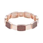 Geometric Glitter Stretch Bracelet, Women's, Pink