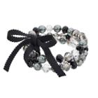 Simply Vera Vera Wang Beaded Ribbon Tie Multi Strand Stretch Bracelet, Women's, Multicolor