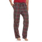 Men's Croft & Barrow&reg; Flannel Lounge Pants, Size: Medium, Dark Red