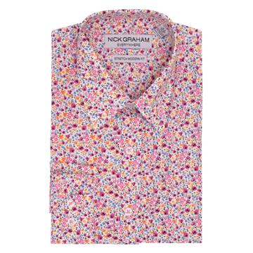 Men's Nick Graham Everywhere Modern-fit Stretch Dress Shirt, Size: 2x-36/37, Pink