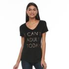Apt. 9, Women's &reg; V-neck Graphic Tee, Size: Small, Oxford