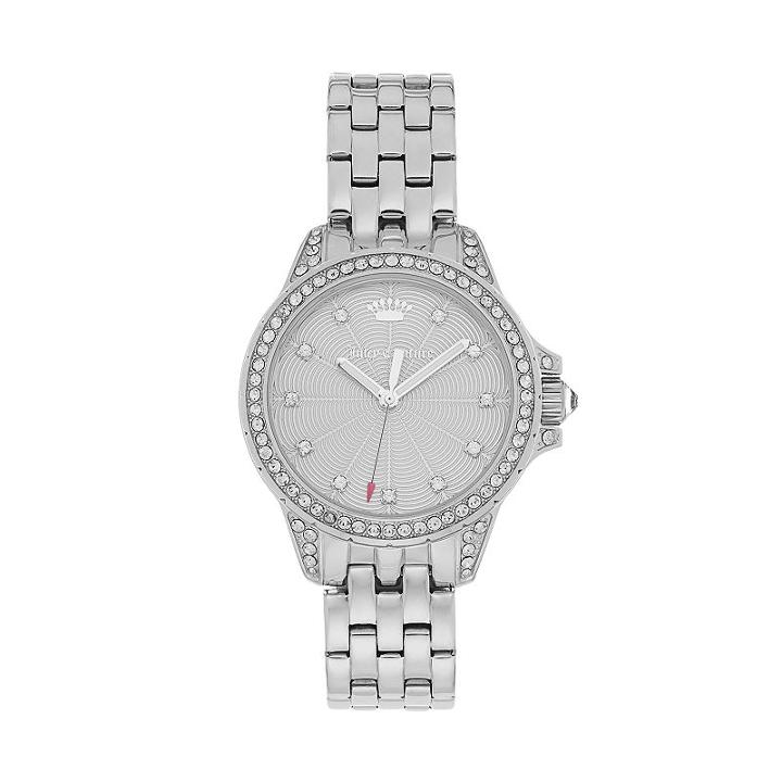 Juicy Couture Women's Charlotte Crystal Stainless Steel Watch, Silver