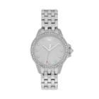 Juicy Couture Women's Charlotte Crystal Stainless Steel Watch, Silver