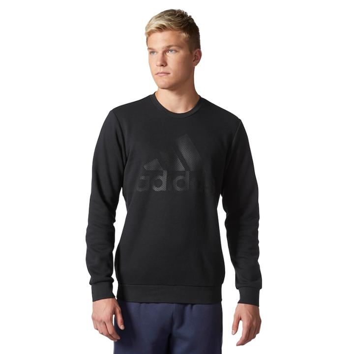 Men's Adidas Essential Crew Sweatshirt, Size: Medium, Black