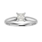 Princess-cut Igl Certified Diamond Solitaire Engagement Ring In 14k White Gold, Women's, Size: 6.50