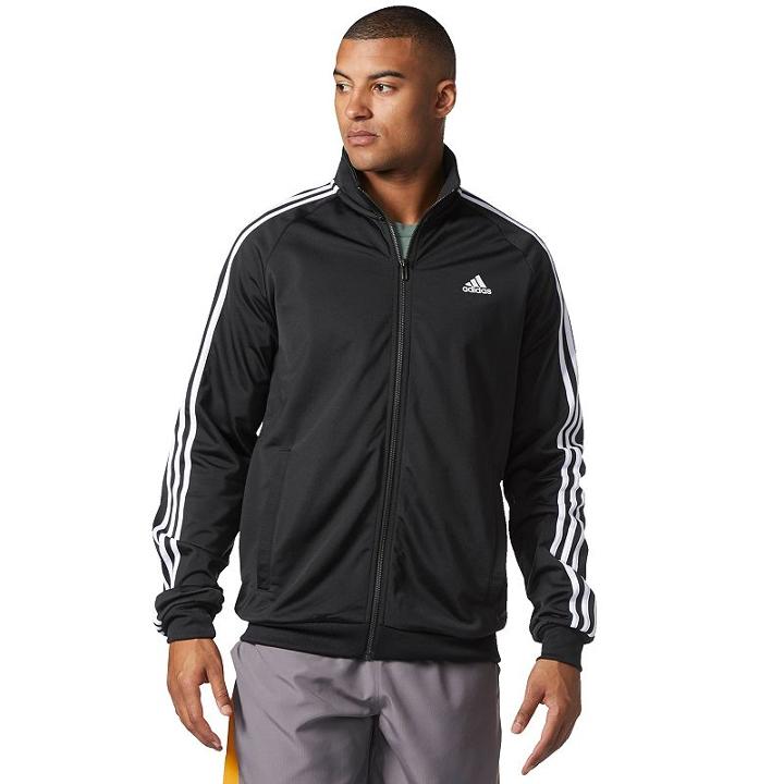Big & Tall Adidas Tricot Striped Jacket, Men's, Size: 3xl Tall, Black